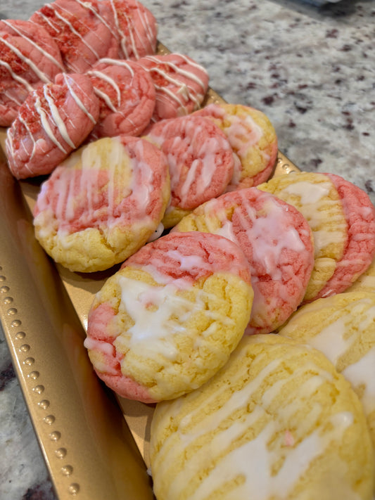 Strawberry/lemonade, Strawberry Krumble, and Lemon supreme cookies!