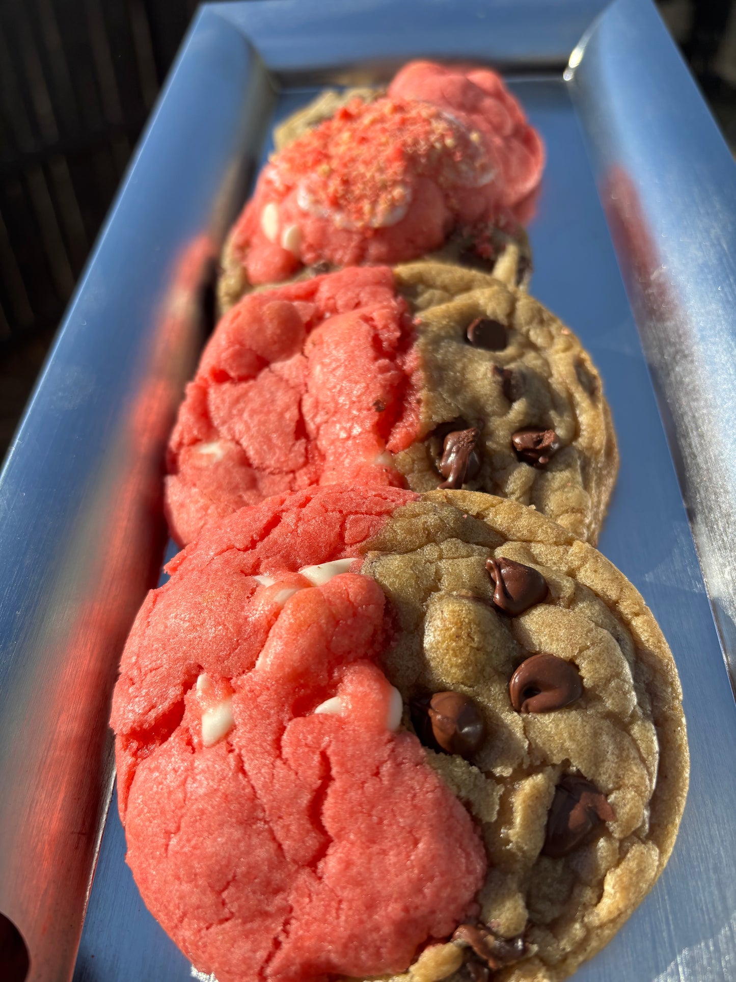 Strawberry chocolate chip cookies