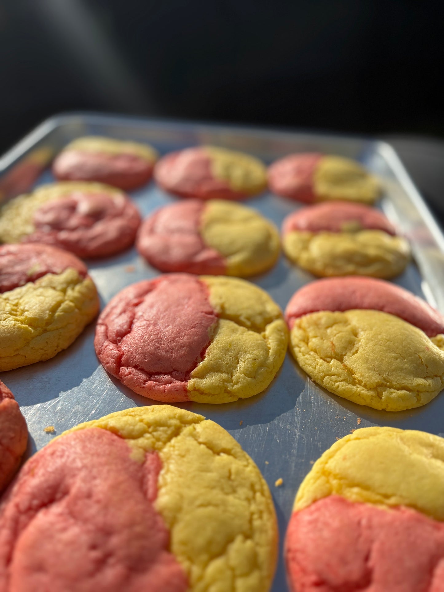 Strawberry lemon cookies w/icing frosting 🍓🍋