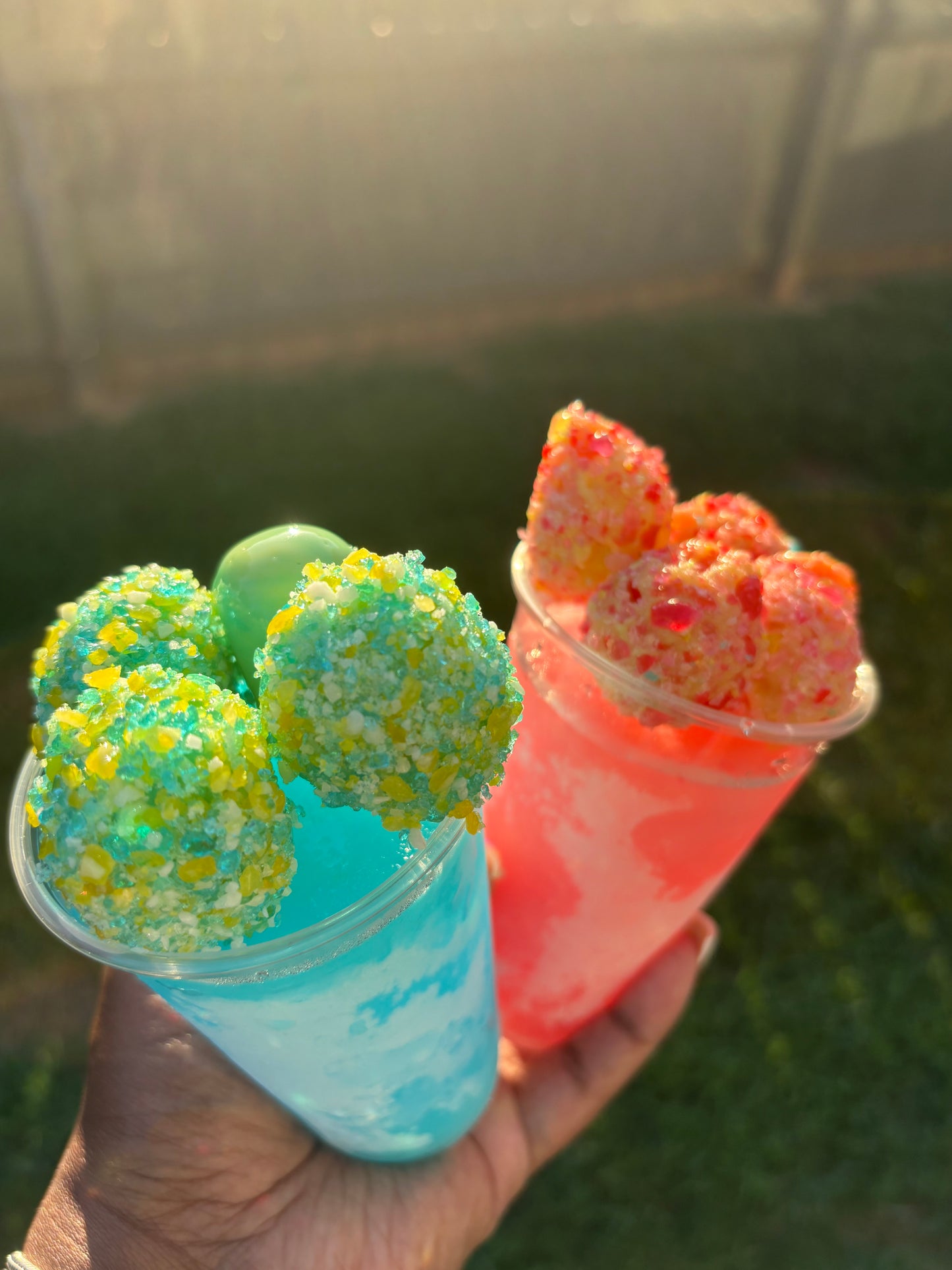 Frozen cup w/candy grapes 🍭🍇